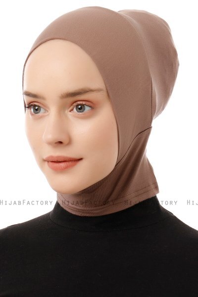 Elnara - Mørk Taupe Plain Hijab Amta