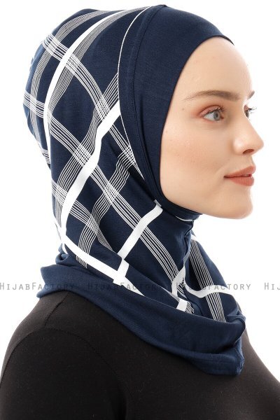 Ekose Plain - Marine Blå One-Piece Al Amira Hijab