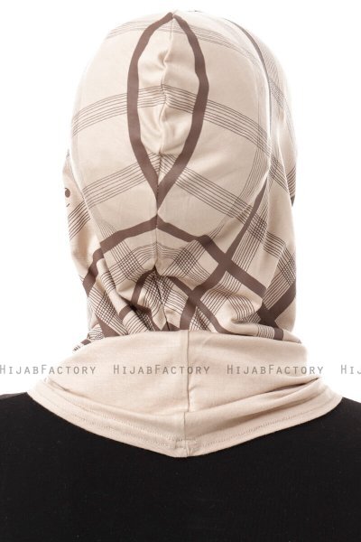 Ekose Plain - Lys Taupe One-Piece Al Amira Hijab