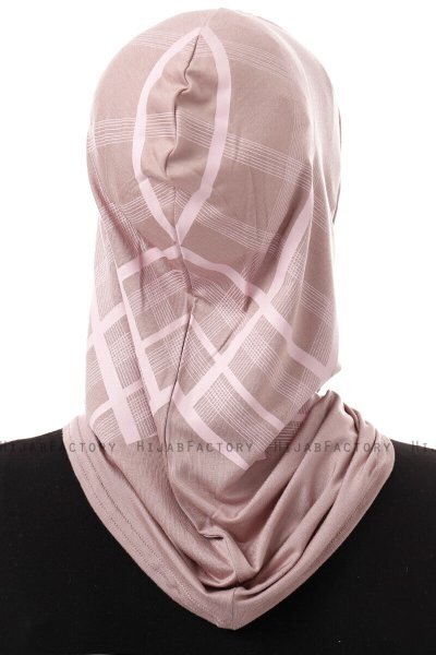 Ekose Plain - Stengrå One-Piece Al Amira Hijab