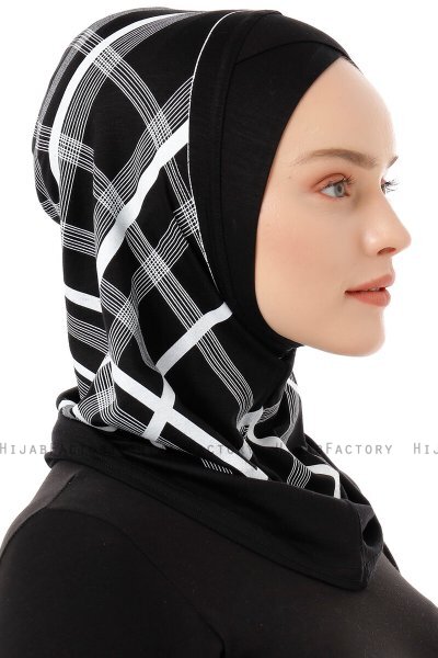 Ekose Cross - Sort & Hvid One-Piece Al Amira Hijab