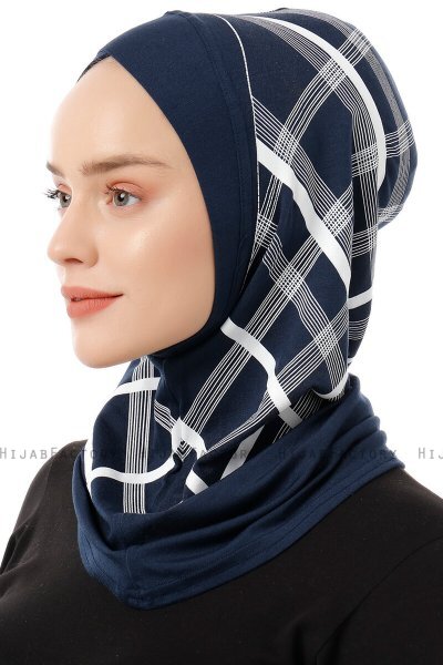 Ekose Cross - Marine Blå One-Piece Al Amira Hijab