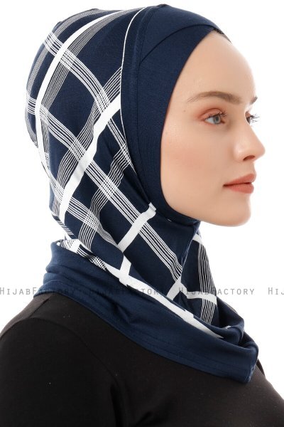 Ekose Cross - Marine Blå One-Piece Al Amira Hijab