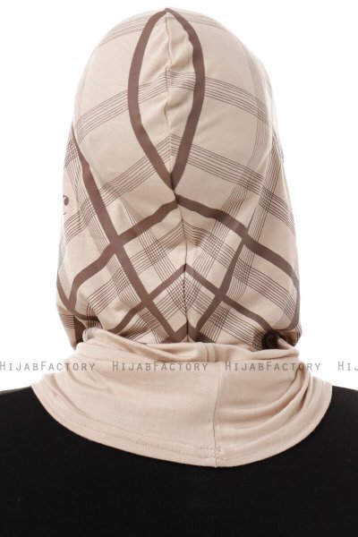 Ekose Cross - Lys Taupe One-Piece Al Amira Hijab