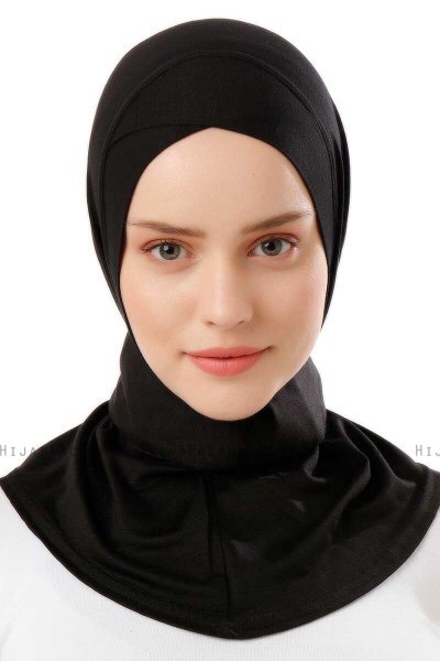 Ceren - Sort Praktisk Viskos Hijab