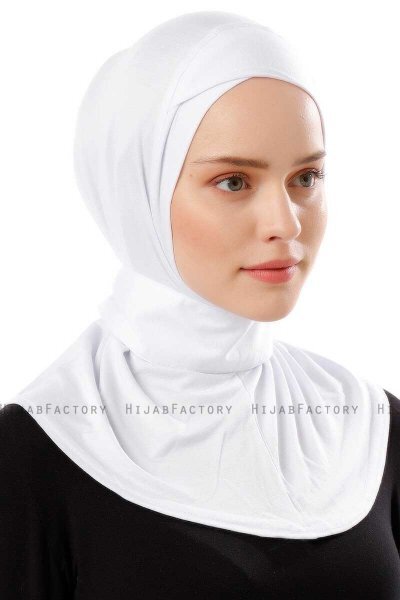 Ceren - Hvid Praktisk Viskos Hijab
