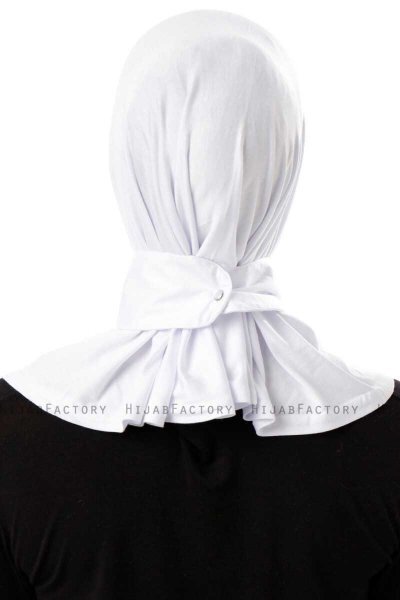 Ceren - Hvid Praktisk Viskos Hijab