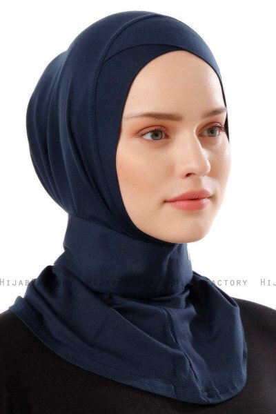 Ceren - Marine Blå Praktisk Viskos Hijab