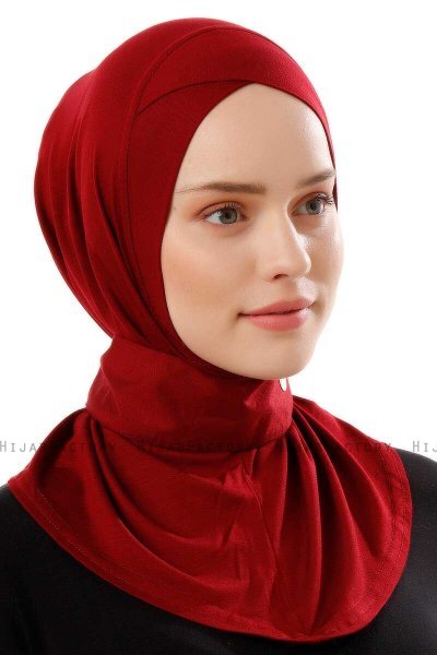 Ceren - Bordeaux Praktisk Viskos Hijab
