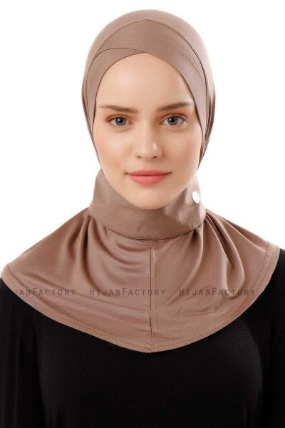 Ceren - Mørk Taupe Praktisk Viskos Hijab