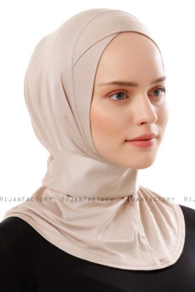 Ceren - Lys Taupe Praktisk Viskos Hijab