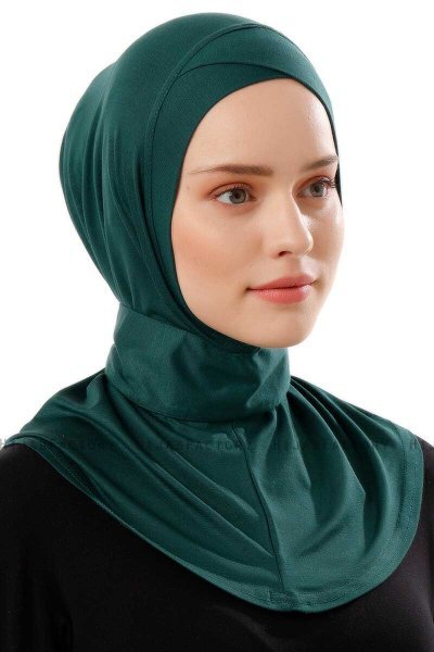 Ceren - Mørkegrøn Praktisk Viskos Hijab