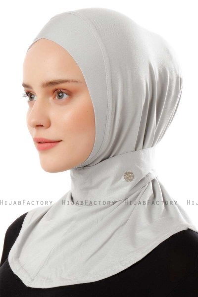 Ceren - Lysegrå Praktisk Viskos Hijab