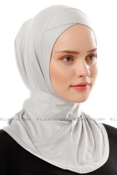 Ceren - Lysegrå Praktisk Viskos Hijab
