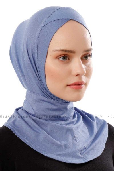 Ceren - Indigo Praktisk Viskos Hijab