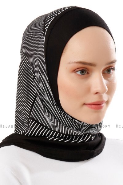 Wind Plain - Sort & Hvid One-Piece Al Amira Hijab