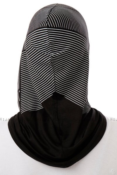 Wind Plain - Sort & Hvid One-Piece Al Amira Hijab