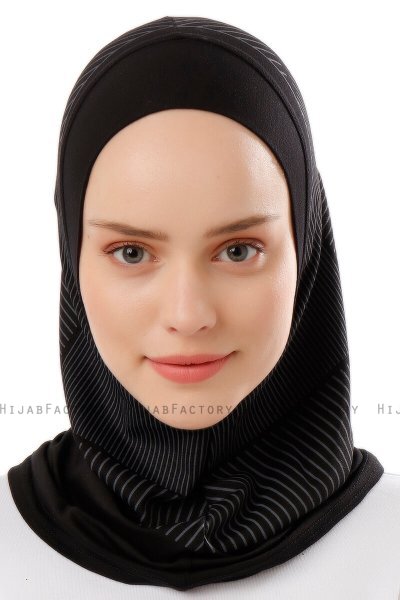 Wind Plain - Sort & Lysegrå One-Piece Al Amira Hijab