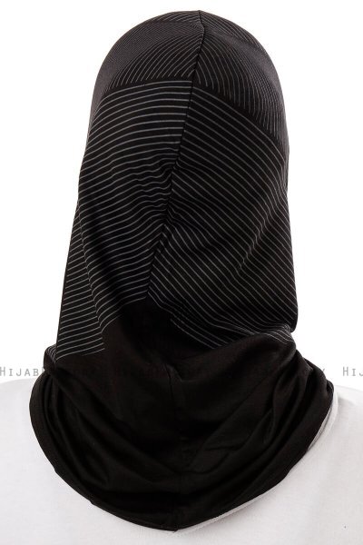 Wind Plain - Sort & Lysegrå One-Piece Al Amira Hijab