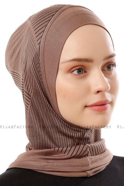 W indPlain - Mørk Taupe One-Piece Al Amira Hijab