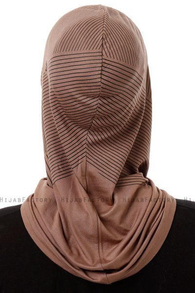 W indPlain - Mørk Taupe One-Piece Al Amira Hijab