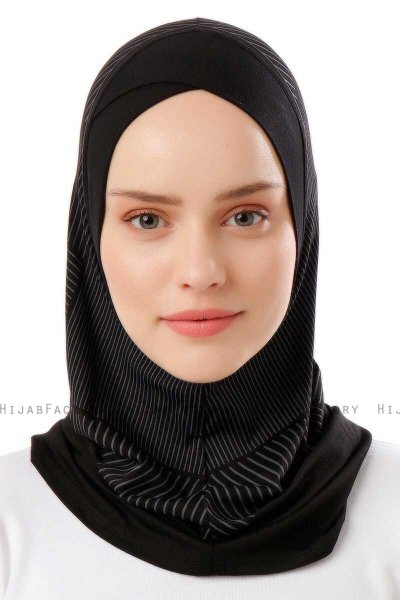 Wind Cross - Sort & Hvid One-Piece Al Amira Hijab