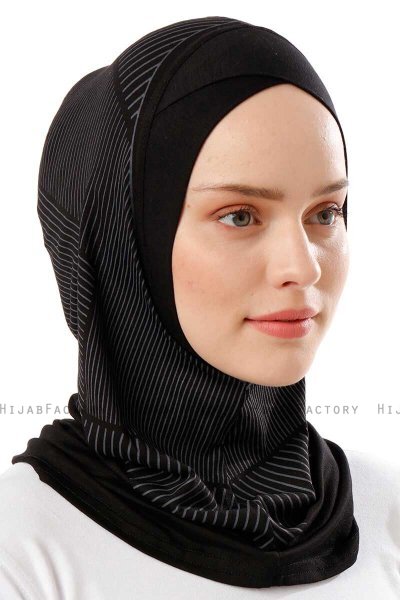 Wind Cross - Sort & Hvid One-Piece Al Amira Hijab