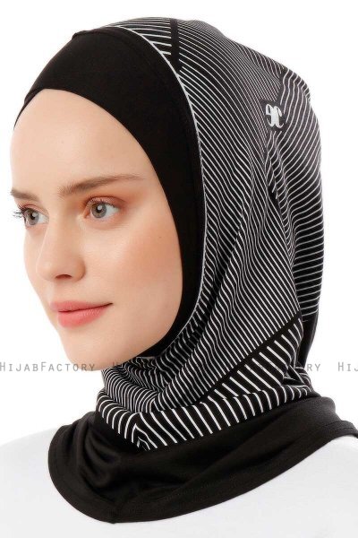 Wind Cross - Sort & Lysegrå One-Piece Al Amira Hijab