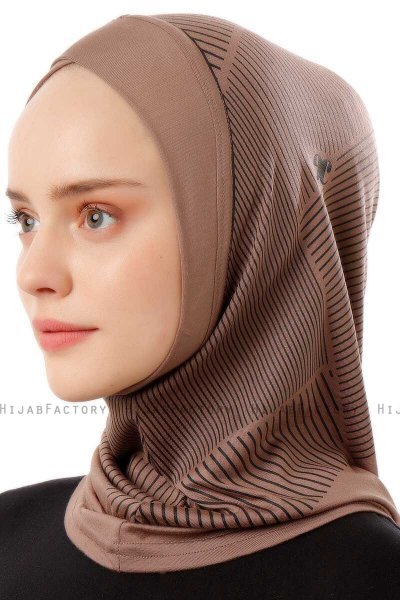 Wind Cross - Mørk Taupe One-Piece Al Amira Hijab