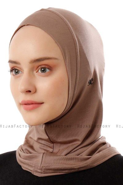 Logo Plain - Mørk Taupe One-Piece Al Amira Hijab