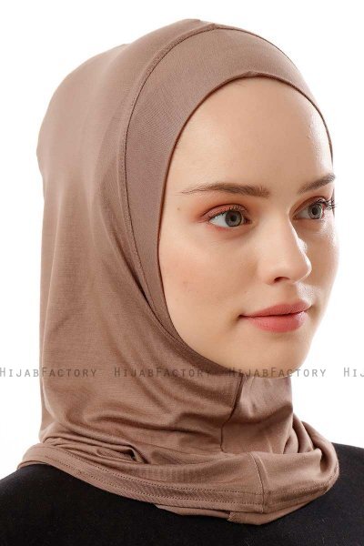Logo Plain - Mørk Taupe One-Piece Al Amira Hijab