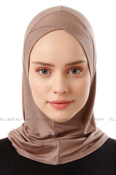 Logo Cross - Mørk Taupe One-Piece Al Amira Hijab