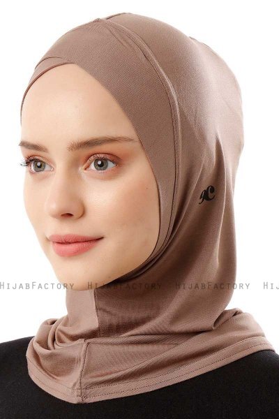 Logo Cross - Mørk Taupe One-Piece Al Amira Hijab