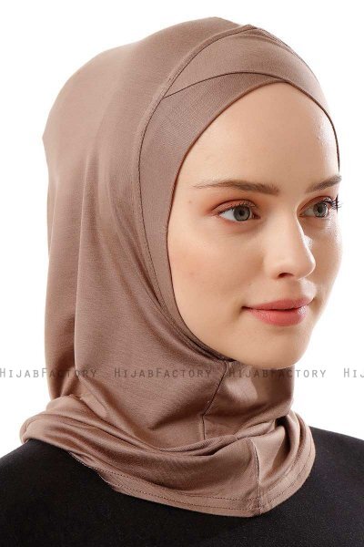Logo Cross - Mørk Taupe One-Piece Al Amira Hijab