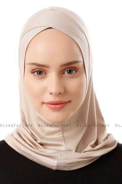 Logo Cross - Lys Taupe One-Piece Al Amira Hijab