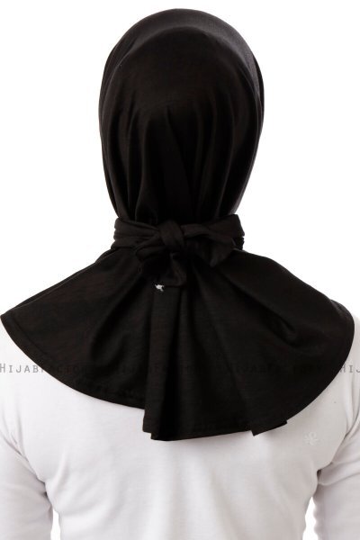 Sportif Plain - Sort & Lysegrå Praktisk Viskos Hijab