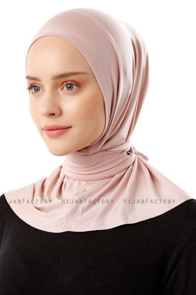 Sportif Plain - Gammelrosa Praktisk Viskos Hijab