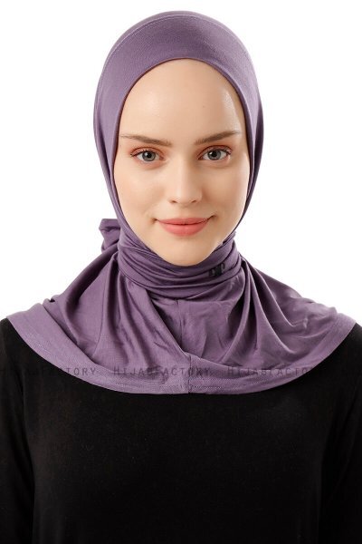 Sportif Plain - Mørke Lilla Praktisk Viskos Hijab