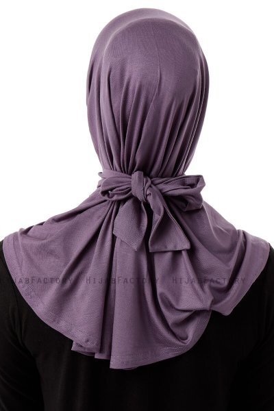 Sportif Plain - Mørke Lilla Praktisk Viskos Hijab