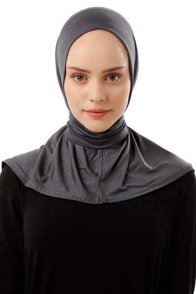 Sportif Plain - Mørkegrå Praktisk Viskos Hijab