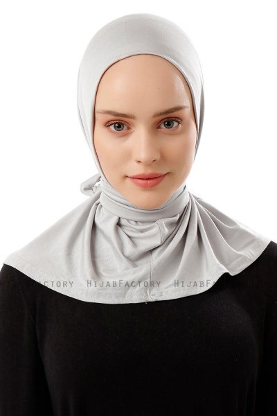Sportif Plain - Lysegrå Praktisk Viskos Hijab