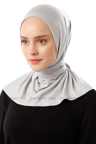 Sportif Plain - Lysegrå Praktisk Viskos Hijab