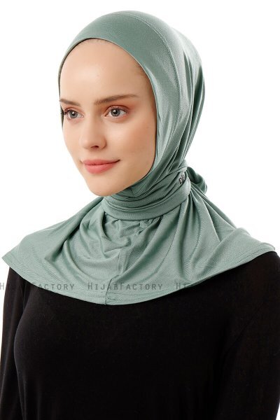 Sportif Plain - Grøn Praktisk Viskos Hijab