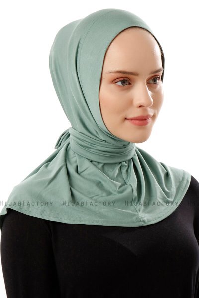 Sportif Plain - Grøn Praktisk Viskos Hijab