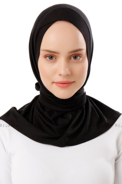 Sportif Cross - Sort & Gold Praktisk Viskos Hijab