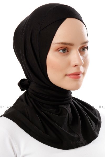 Sportif Cross - Sort & Lysegrå Praktisk Viskos Hijab