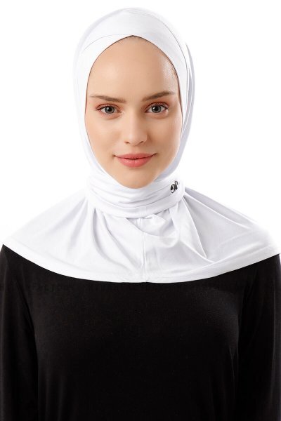 Sportif Cross - Hvid Praktisk Viskos Hijab