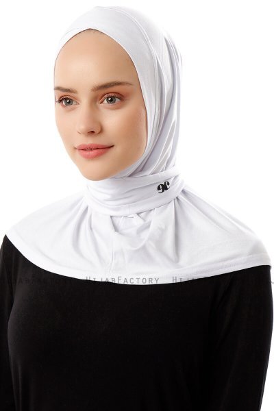 Sportif Cross - Hvid Praktisk Viskos Hijab