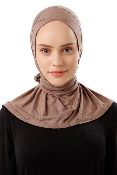 Sportif Cross - Mørk Taupe Praktisk Viskos Hijab