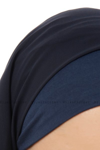 Alara Plain - Marine Blå One Piece Chiffon Hijab